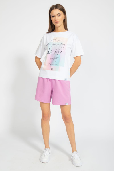 Футболка свободного кроя с цифровым принтом для лета Kivviwear 4026.67 - фото 3