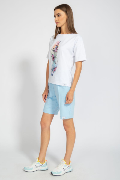 Футболка свободного кроя с цифровым принтом для лета Kivviwear 4026.68 - фото 7