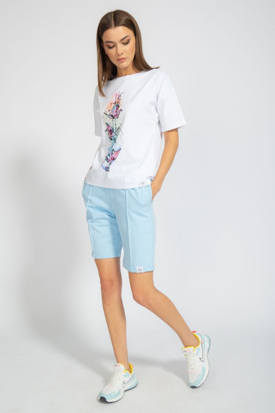 Футболка свободного кроя с цифровым принтом для лета Kivviwear 4026.68 - фото 4