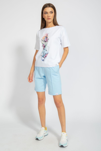 Футболка свободного кроя с цифровым принтом для лета Kivviwear 4026.68 - фото 3