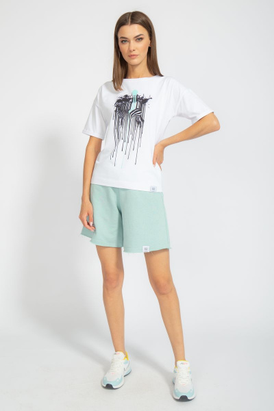 Футболка свободного кроя с цифровым принтом для лета Kivviwear 4026.69 - фото 11