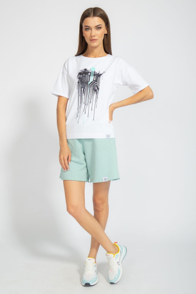 Футболка свободного кроя с цифровым принтом для лета Kivviwear 4026.69 - фото 4