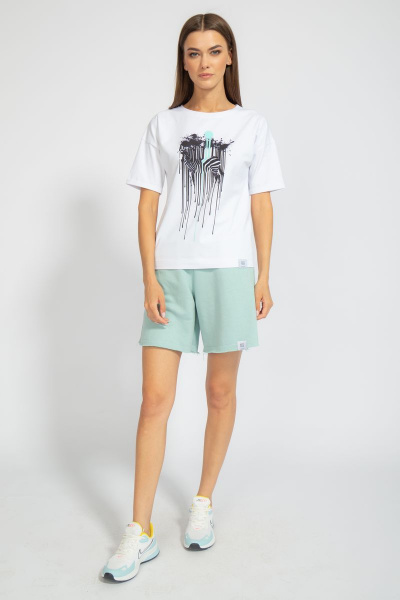 Футболка свободного кроя с цифровым принтом для лета Kivviwear 4026.69 - фото 3