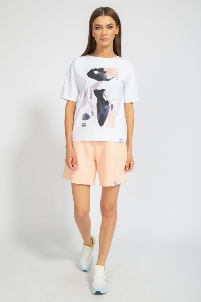 Футболка свободного кроя с цифровым принтом для лета Kivviwear 4026.70 - фото 12