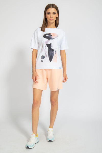 Футболка свободного кроя с цифровым принтом для лета Kivviwear 4026.70 - фото 11