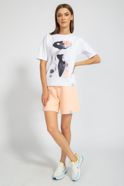 Футболка свободного кроя с цифровым принтом для лета Kivviwear 4026.70 - фото 8