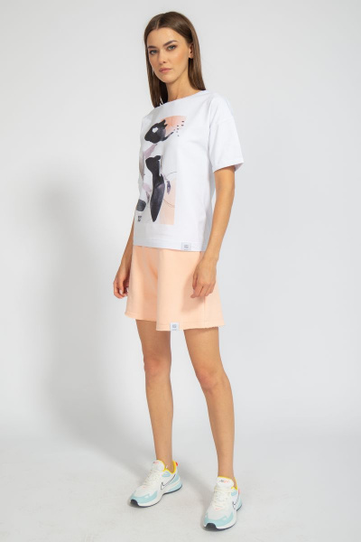 Футболка свободного кроя с цифровым принтом для лета Kivviwear 4026.70 - фото 5