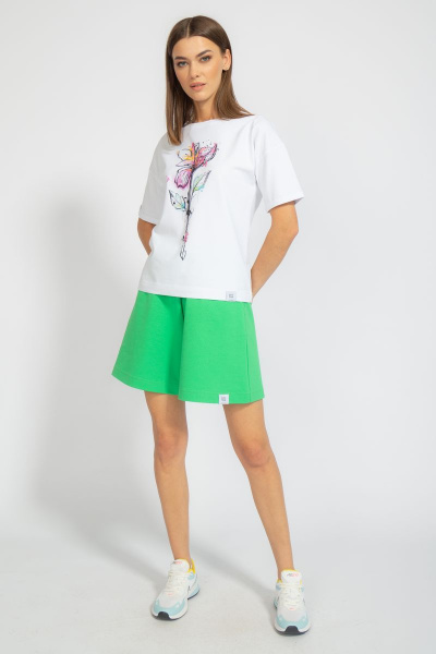 Футболка свободного кроя с цифровым принтом для лета Kivviwear 4026.71 - фото 11