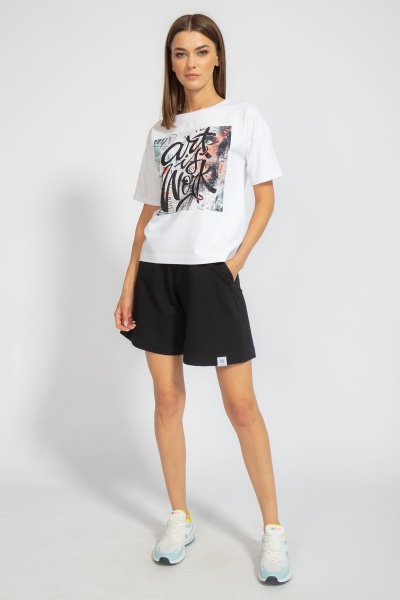 Футболка на каждый день из хлопка с принтом Kivviwear 4026.72 - фото 8