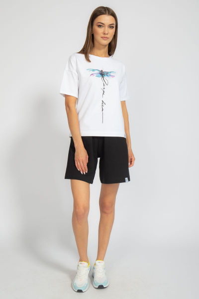 Футболка из хлопка с удлинённым рукавом и цифровым принтом Kivviwear 4026.73 - фото 11