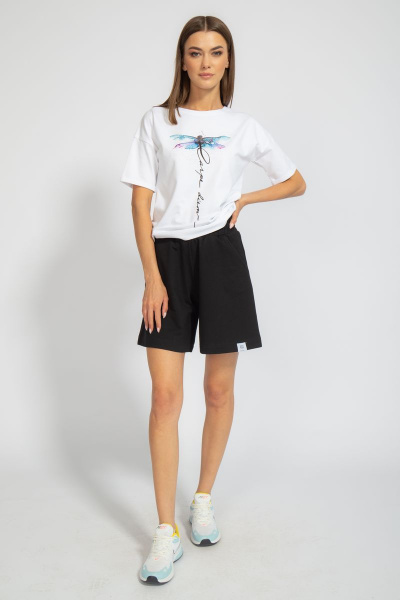 Футболка из хлопка с удлинённым рукавом и цифровым принтом Kivviwear 4026.73 - фото 10