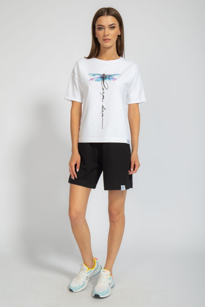 Футболка из хлопка с удлинённым рукавом и цифровым принтом Kivviwear 4026.73 - фото 8