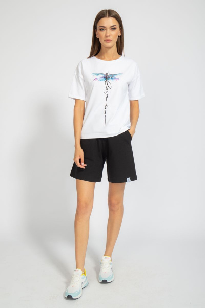 Футболка из хлопка с удлинённым рукавом и цифровым принтом Kivviwear 4026.73 - фото 4