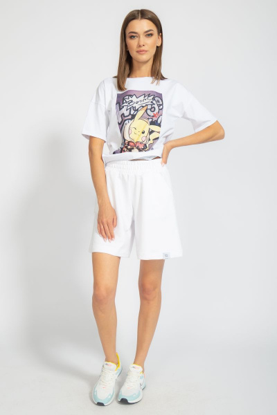 Футболка из трикотажа с принтом для летнего сезона Kivviwear 4026.74 - фото 9