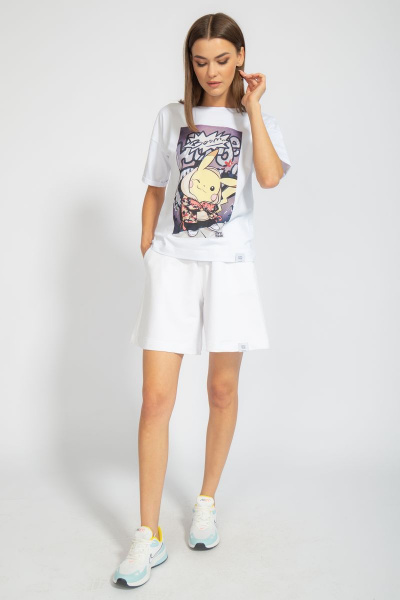 Футболка из трикотажа с принтом для летнего сезона Kivviwear 4026.74 - фото 4