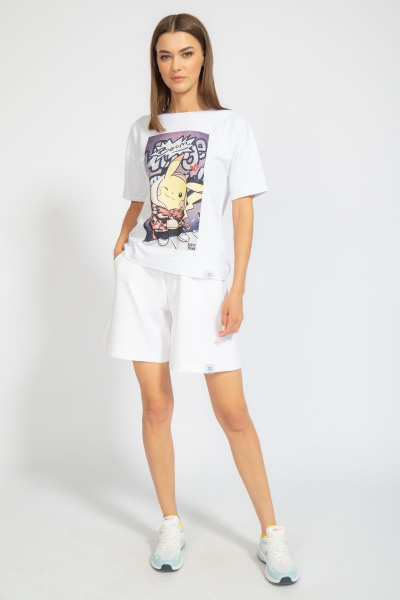 Футболка из трикотажа с принтом для летнего сезона Kivviwear 4026.74 - фото 3