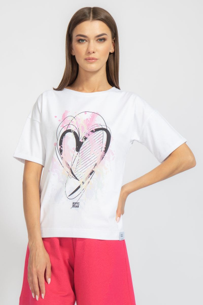 Футболка из хлопка с длинным рукавом и цифровым принтом Kivviwear 4026.75 - фото 1