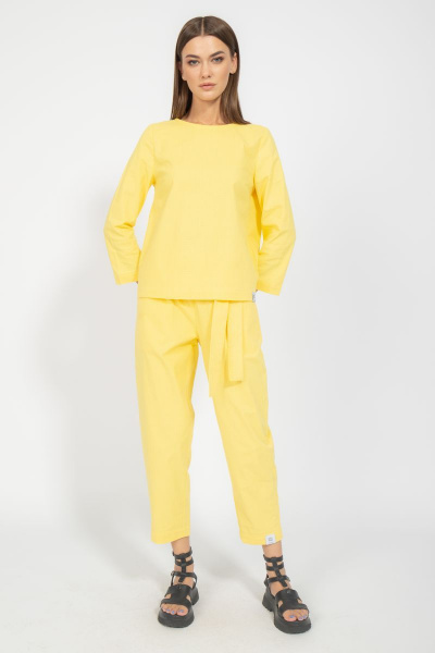 Джемпер свободного кроя с втачным рукавом из хлопка Kivviwear 4095.02 - фото 8
