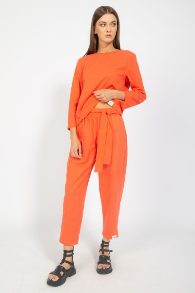 Джоггеры хлопковые с съемным поясом и карманами Kivviwear 4096.03 - фото 3