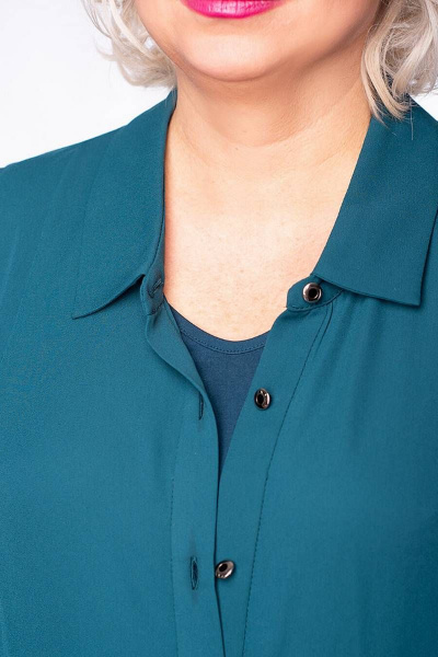 Блузка из шифона и трикотажа с укороченной длиной Camelia 2227 2 - фото 6