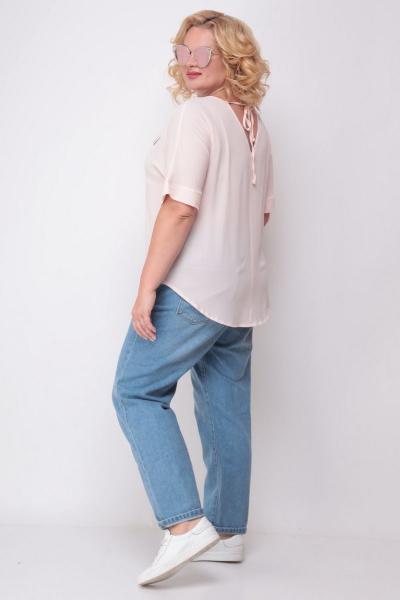 Блуза Michel chic 768 светло-розовый - фото 6