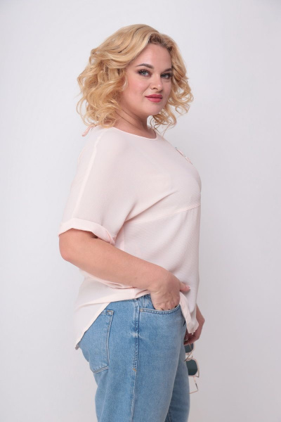 Блуза Michel chic 768 светло-розовый - фото 2