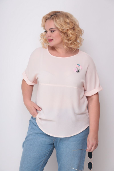 Блуза Michel chic 768 светло-розовый - фото 1