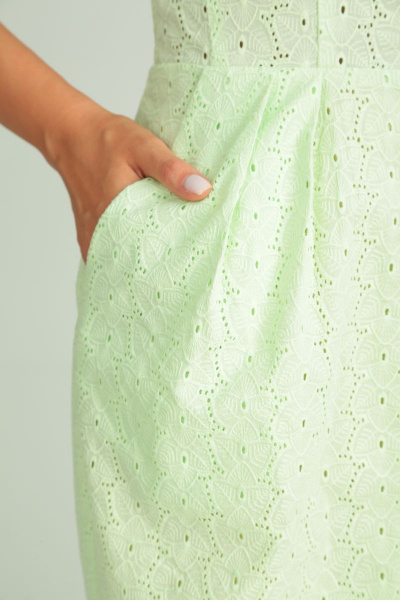 Летний приталенный сарафан с пуговицами и карманами Your size 2150 - фото 7