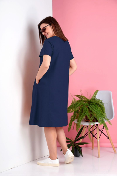 Платье Ивелта плюс 1782/2 синий - фото 3