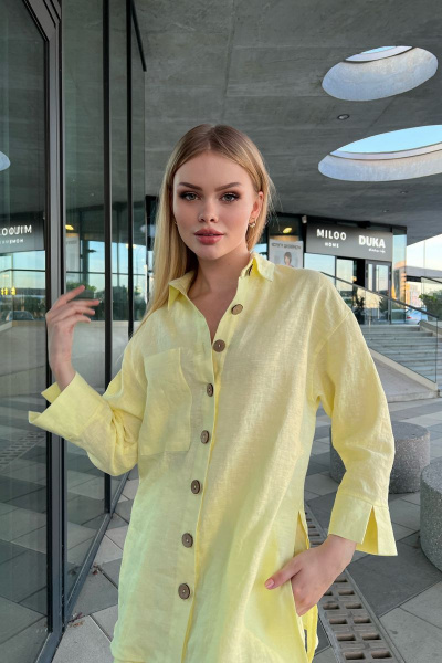 Рубашка, шорты USOVA 005 желтый - фото 3
