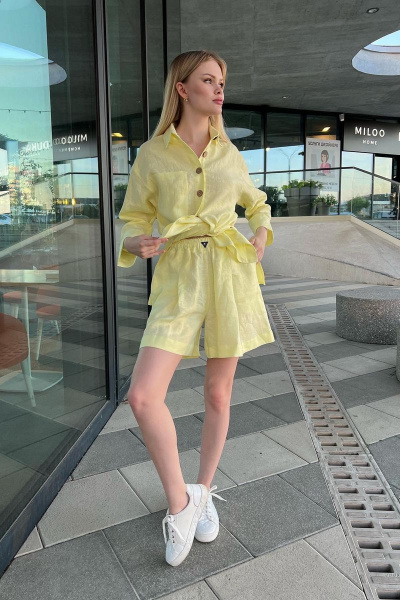 Рубашка, шорты USOVA 005 желтый - фото 1