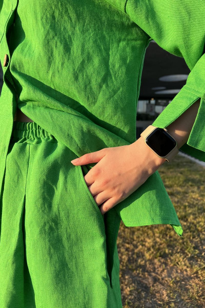 Рубашка, шорты USOVA 005 зелёный - фото 4