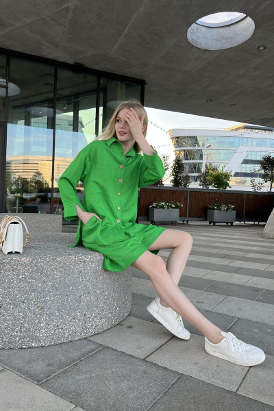 Рубашка, шорты USOVA 005 зелёный - фото 3