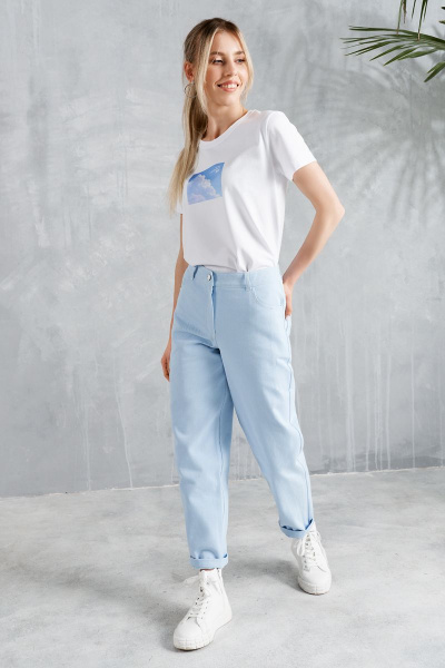 Брюки, жакет LAVA 1004/3009 голубой - фото 3