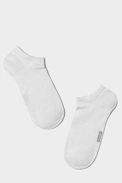 Короткие хлопковые спортивные носки с сеточным рисунком CONTE DIWARI_ACTIVE_ультракороткие_484 белый - фото 1