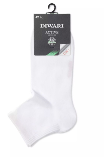 Короткие хлопковые носки для активного образа жизни CONTE DIWARI_ACTIVE_короткие_148 белый - фото 2