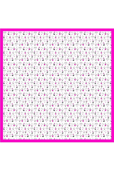 Круглогодичный белый шейный платок 50x50 см TrendCorner 1-14-16-143 876 - фото 1