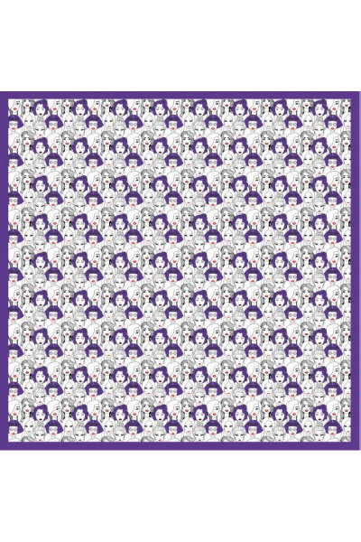 Круглогодичный белый шейный платок 50x50 см TrendCorner 1-14-16-144 880 - фото 1