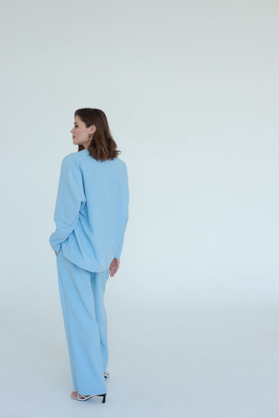 Блуза, брюки AURA otd 9106 голубой - фото 2