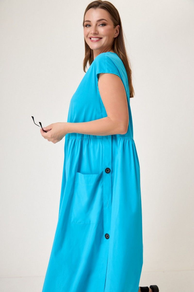 Платье Anelli 1059 бирюзовый_топаз - фото 7