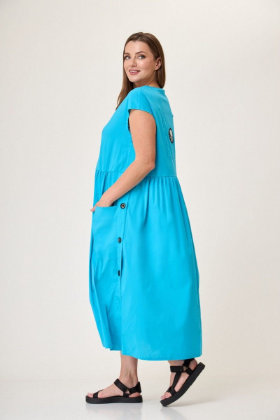 Платье Anelli 1059 бирюзовый_топаз - фото 2