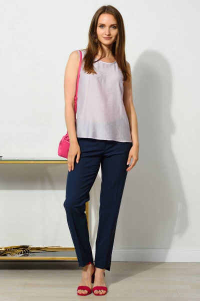 Блуза летняя фиолетовая из вискозы с фигурным низом Femme & Devur 70313 1.25F(170) - фото 2