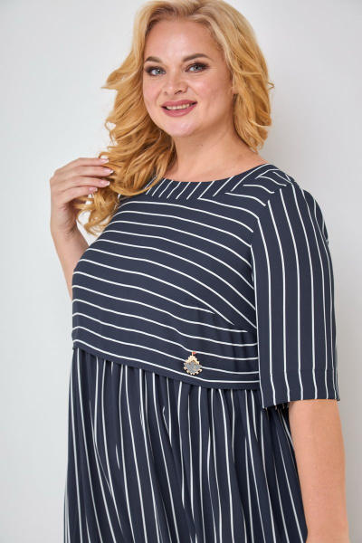 Платье Michel chic 2006 синий-белый - фото 2