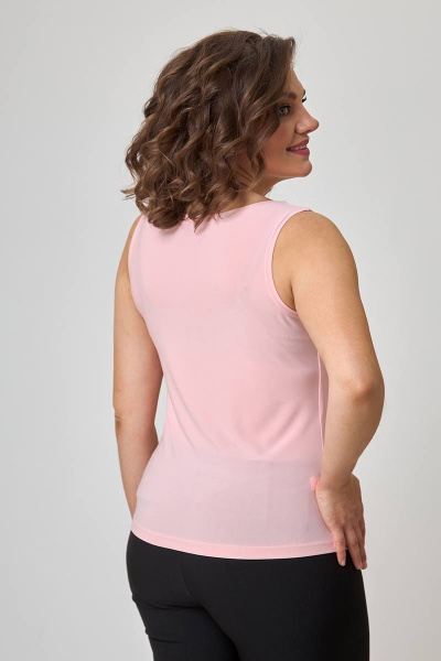 Майка приталенная из текстиля для фитнеса и повседневной Zlata 4400 розовый - фото 6