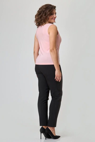 Майка приталенная из текстиля для фитнеса и повседневной Zlata 4400 розовый - фото 2