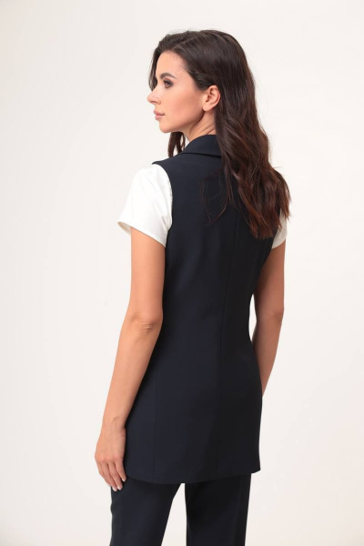 Двухпредметный комплект: жилет и брюки из текстиля с стрейчем Juliet Style Д191 - фото 6