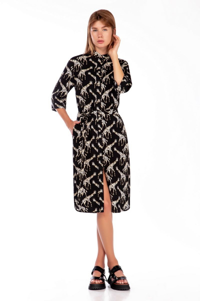Платье DAVA 113 черный - фото 3
