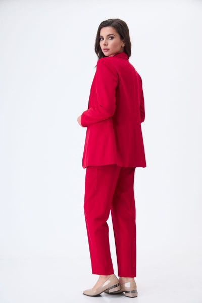 Блуза, брюки, жакет T&N 7287 красный(с_малиновым_оттенком)+молочный - фото 8