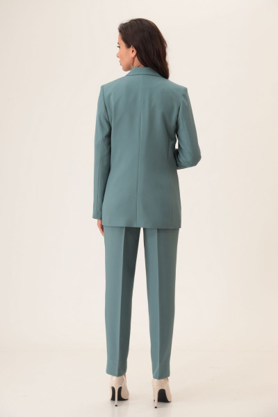 Блуза, брюки, жакет T&N 7287 виридан(серо-зеленый)+молочный - фото 8