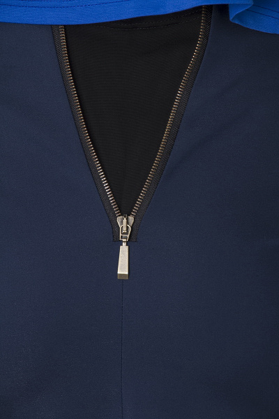 Юбка из хлопка с молнией и шлицей для регулярной носки Lucky mum 1147 синий - фото 6